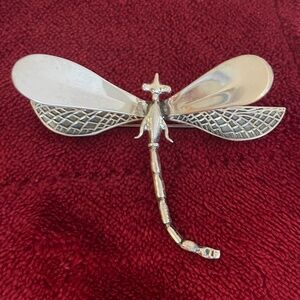 Sterling Silver Vintage Brooch - Dragonfly